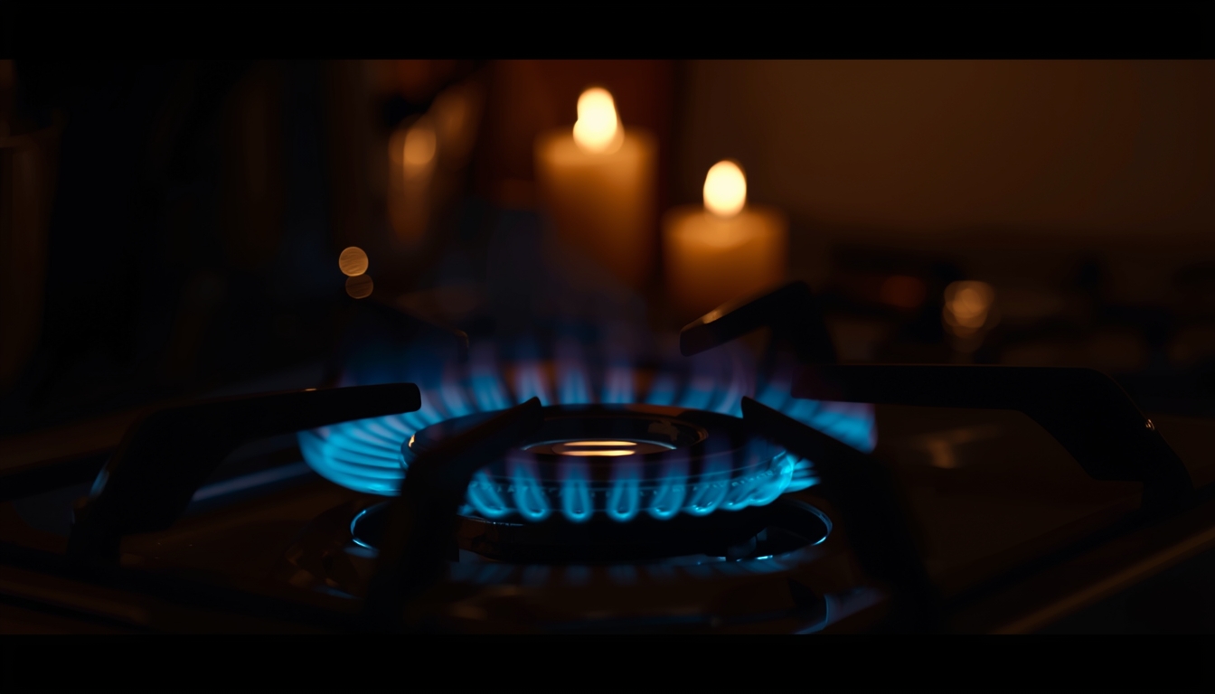 Hornillo de gas en el apagón